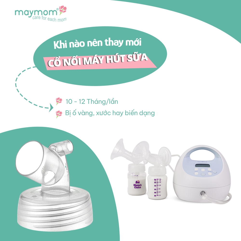 Mô tả Cổ Nối Phễu Maymom Myfit Loại Cổ Rộng, Tương Thích Phễu Hút Sữa Spectra, Pumpin, Lacteck, Mini Pum, Pumpa, Silicon - 1