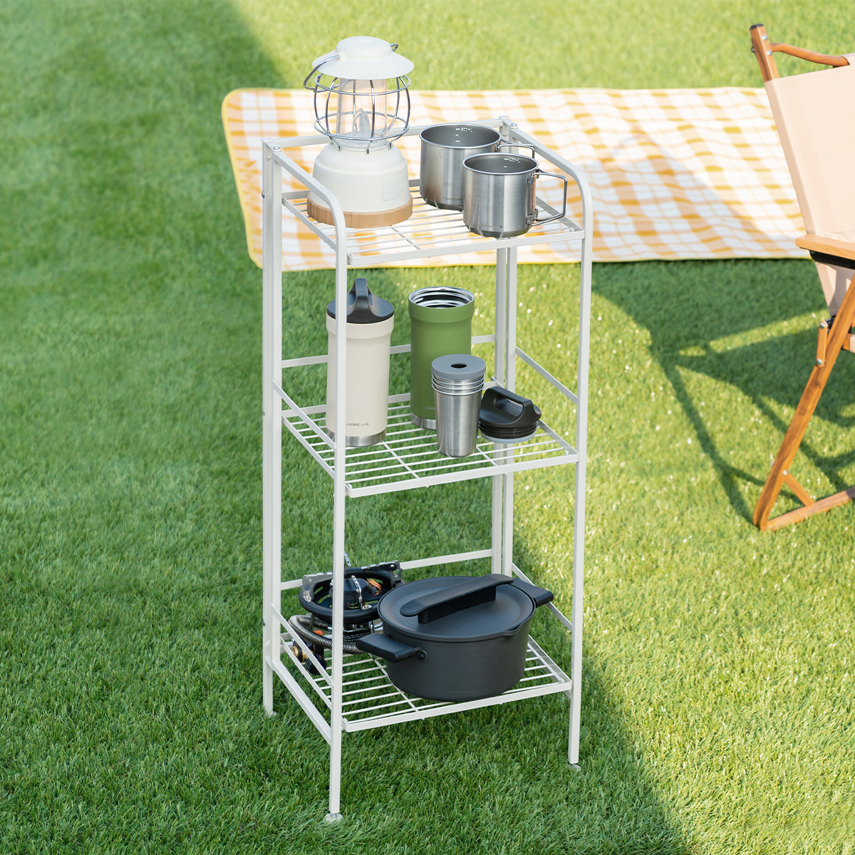 Kệ đựng đồ gấp gọn LocknLock Foldable Rack | Shopee Việt Nam