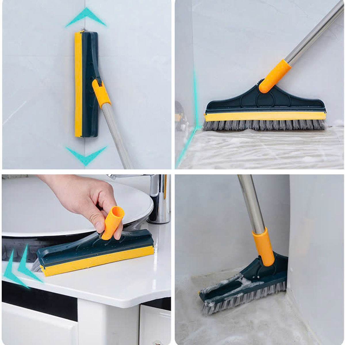 Mô tả Combo Dọn Nhà 3 Món: Chổi Quét Trần Nhà + Chổi Chà Cọ Nhà Vệ Sinh + Bàn Chải Khe Hẹp Chính Hãng Amalife - 4
