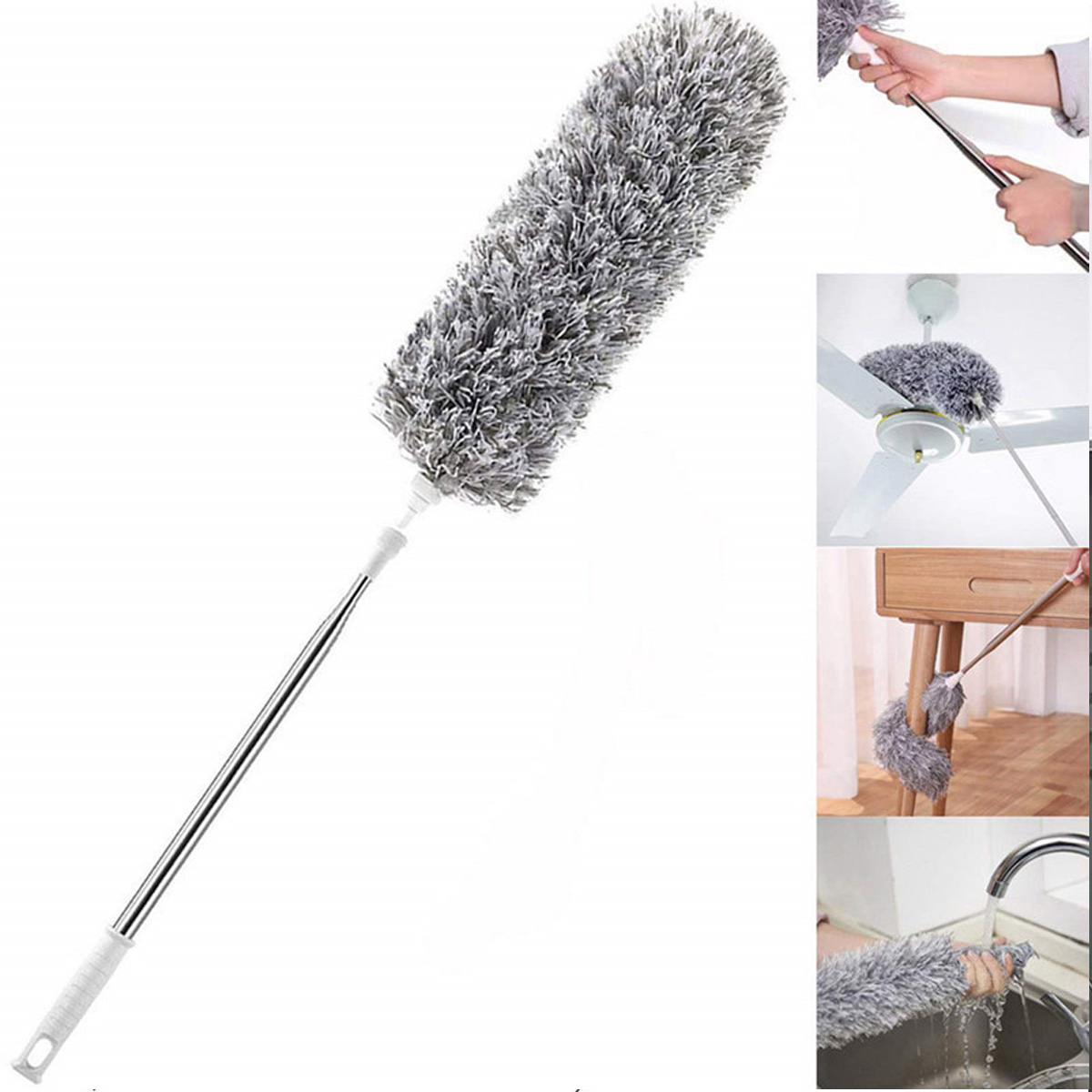 Mô tả Combo Dọn Nhà 4 Món : Chổi Chà Cọ Nhà Vệ Sinh + Chổi Quét Trần Nhà + Bàn Chải Khe Hở Góc Cạnh + Khăn Lau Đa Năng Amalife - 7
