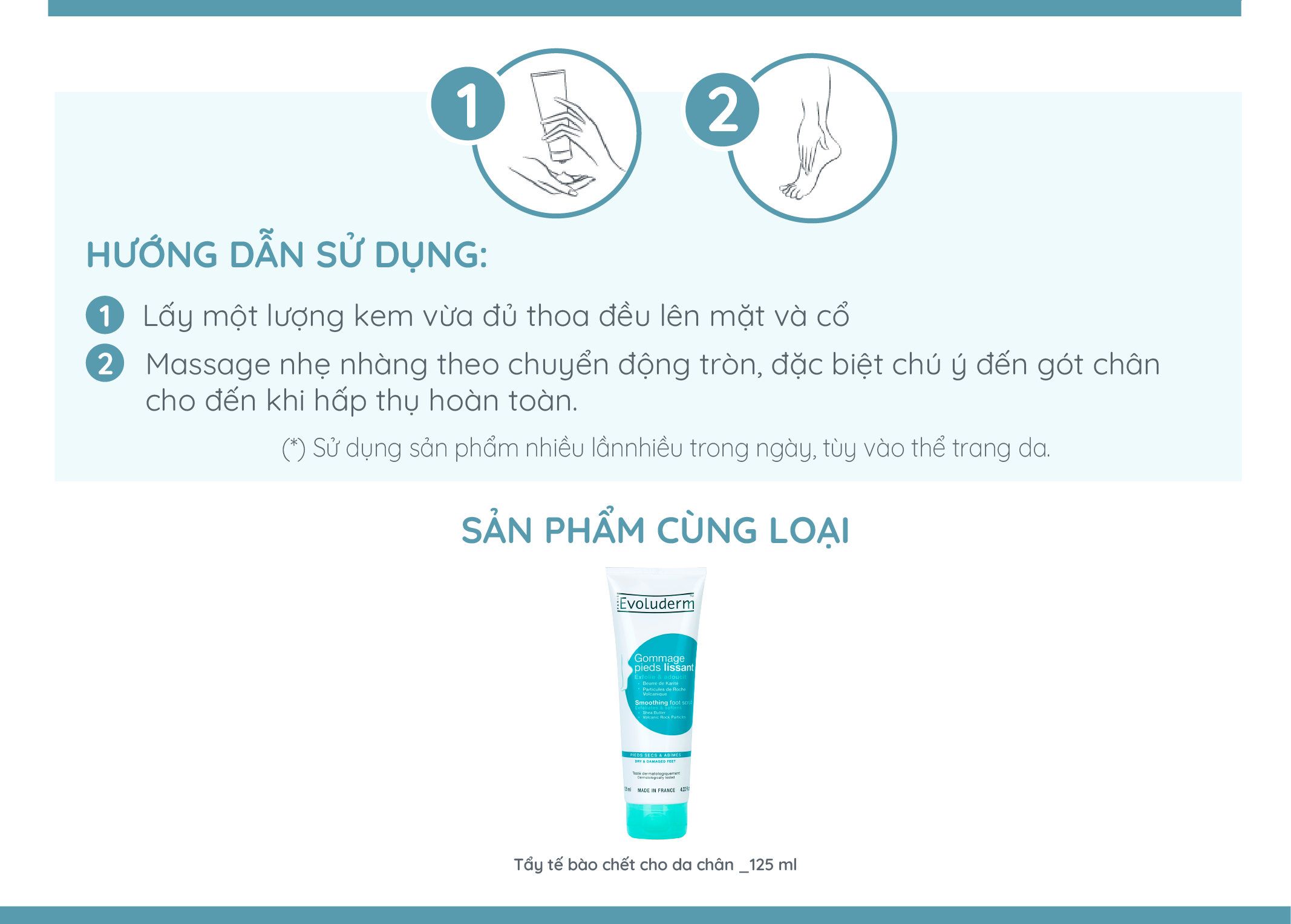 Mô tả Kem dưỡng da chân Evoluderm chiết xuất bơ hạt mỡ 125ml - 3