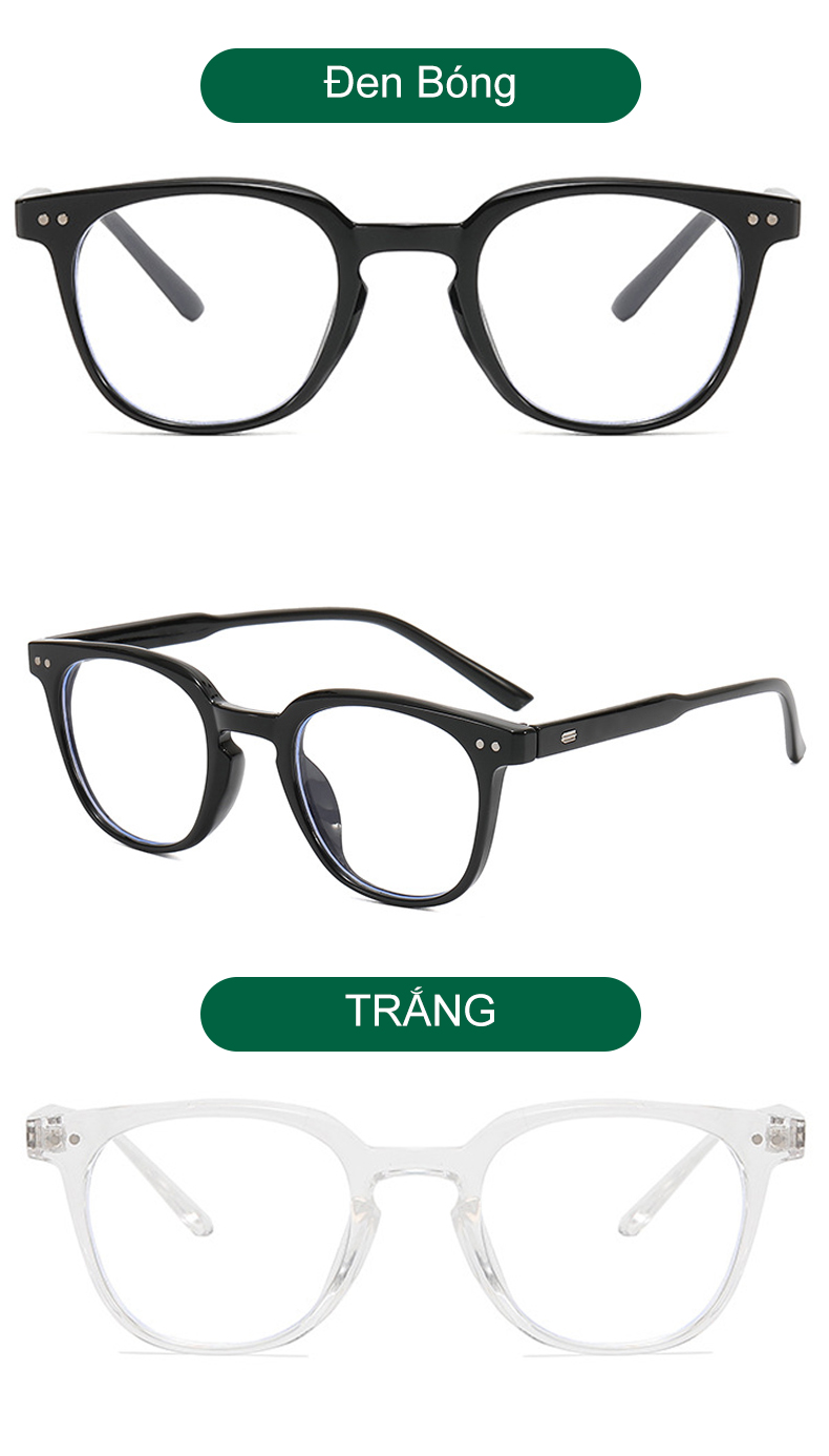 Mô tả Gọng kính cận thời trang nam nữ ANDU EYEWEAR dáng vuông LUTTO chất liệu nhựa cứng cáp - 2130 - 7