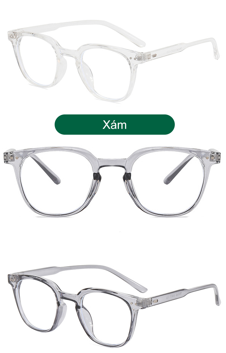 Mô tả Gọng kính cận thời trang nam nữ ANDU EYEWEAR dáng vuông LUTTO chất liệu nhựa cứng cáp - 2130 - 8
