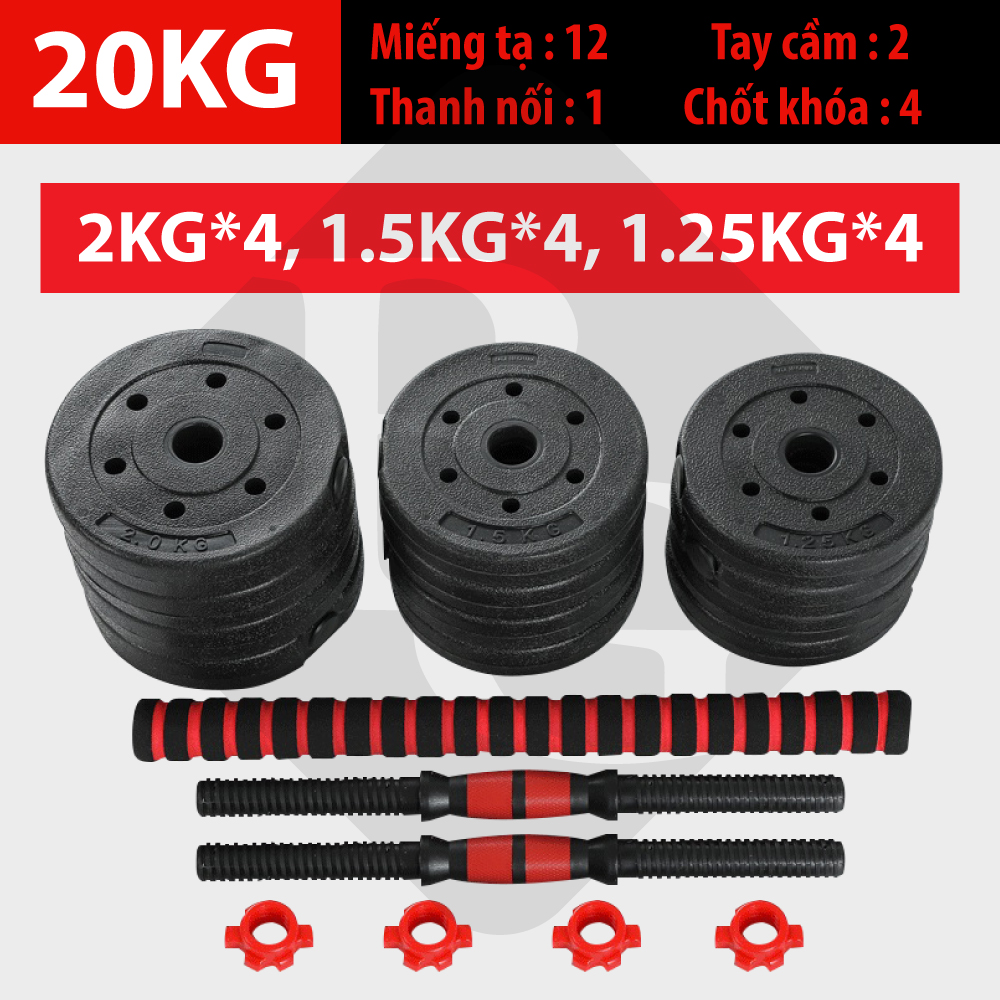 Mô tả Bộ Tạ Tay Đa Năng (5 in 1) Kết Hợp Tạ ĐònTạ Đơn,Tạ Ấm Điều Chỉnh Siêu Bền Thế Hệ 10KG,20KG,30KG,40KG - 2