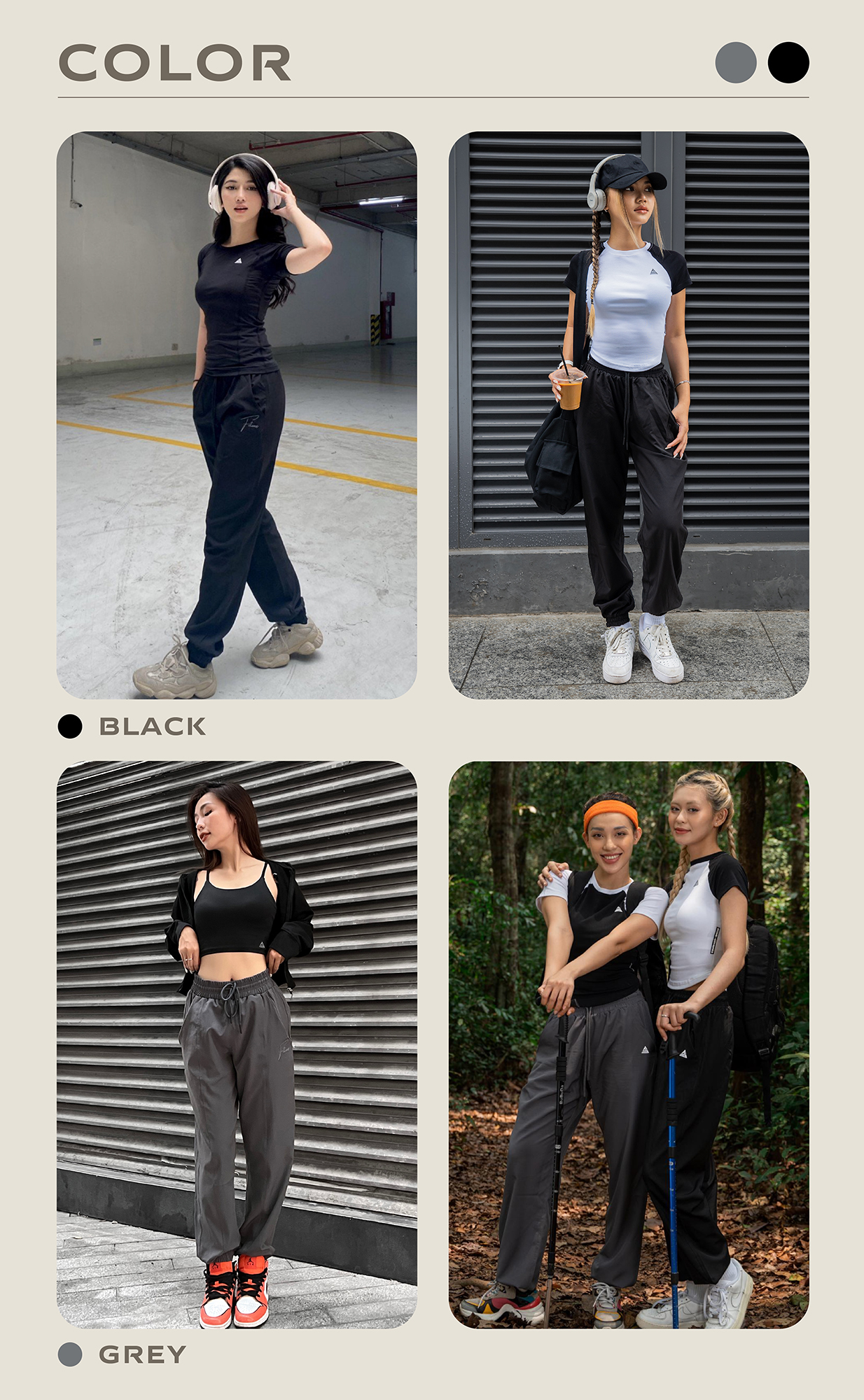 Mô tả Quần jogger thể thao nữ Fitme ống rộng hỗ trợ tập gym yoga chạy bộ cao cấp - 8