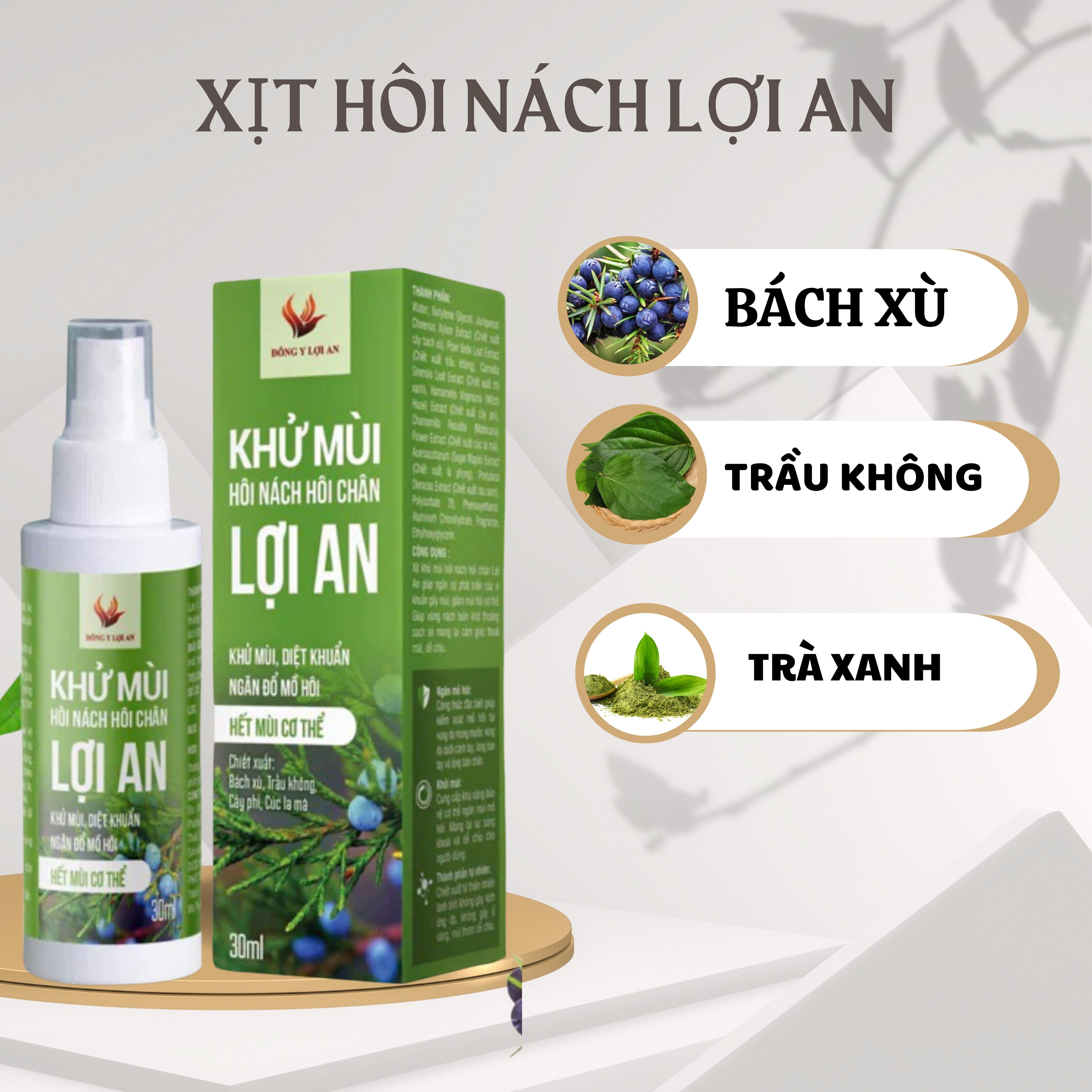 Mô tả Xịt Khử Mùi Hôi Nách Lợi An Giúp Giảm Mùi Hôi Trên Cơ Thể Làm Se Khít Lỗ Chân Lông Cho Người Dùng Dễ Chịu 30ml - 2
