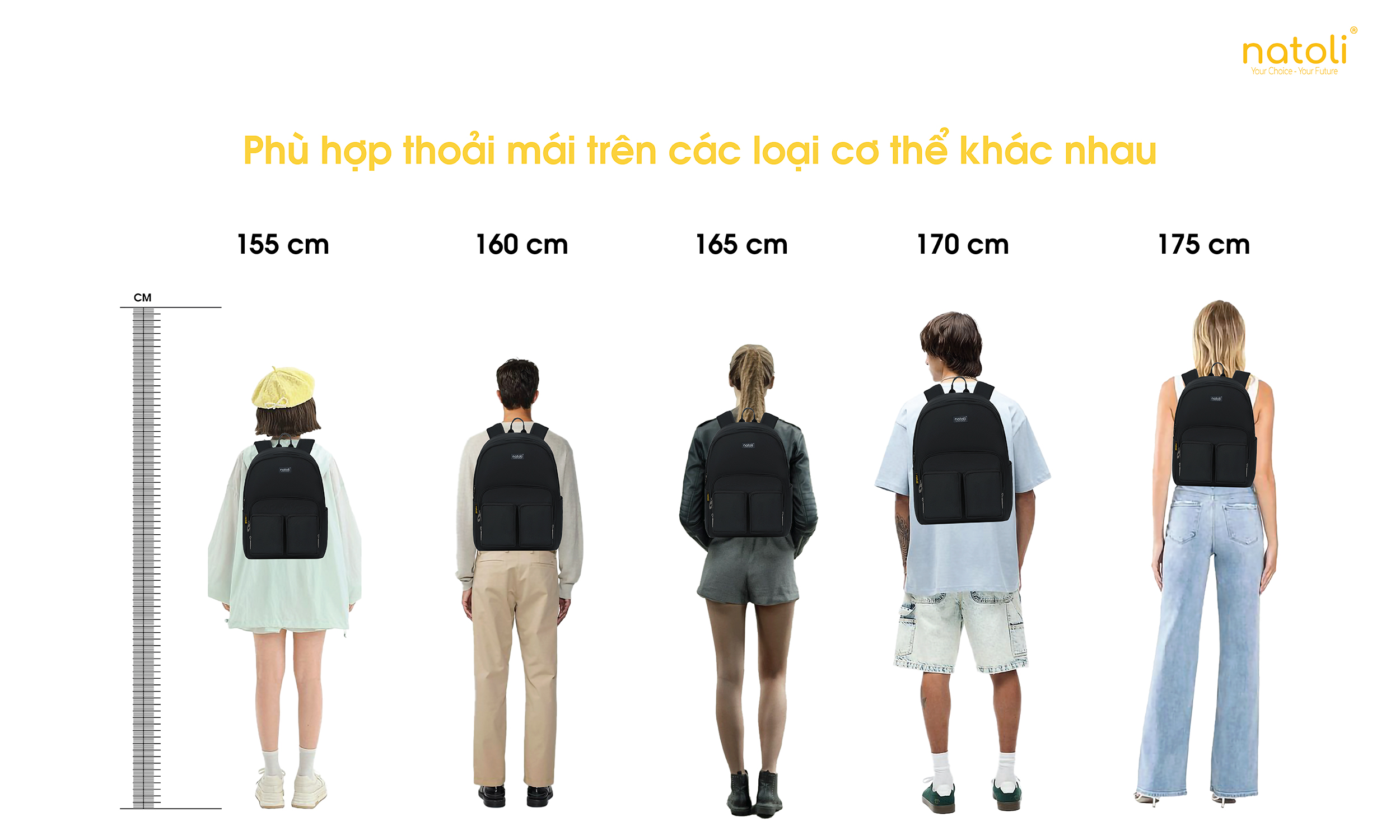 Balo NATOLI B5 phù hợp nam nữ