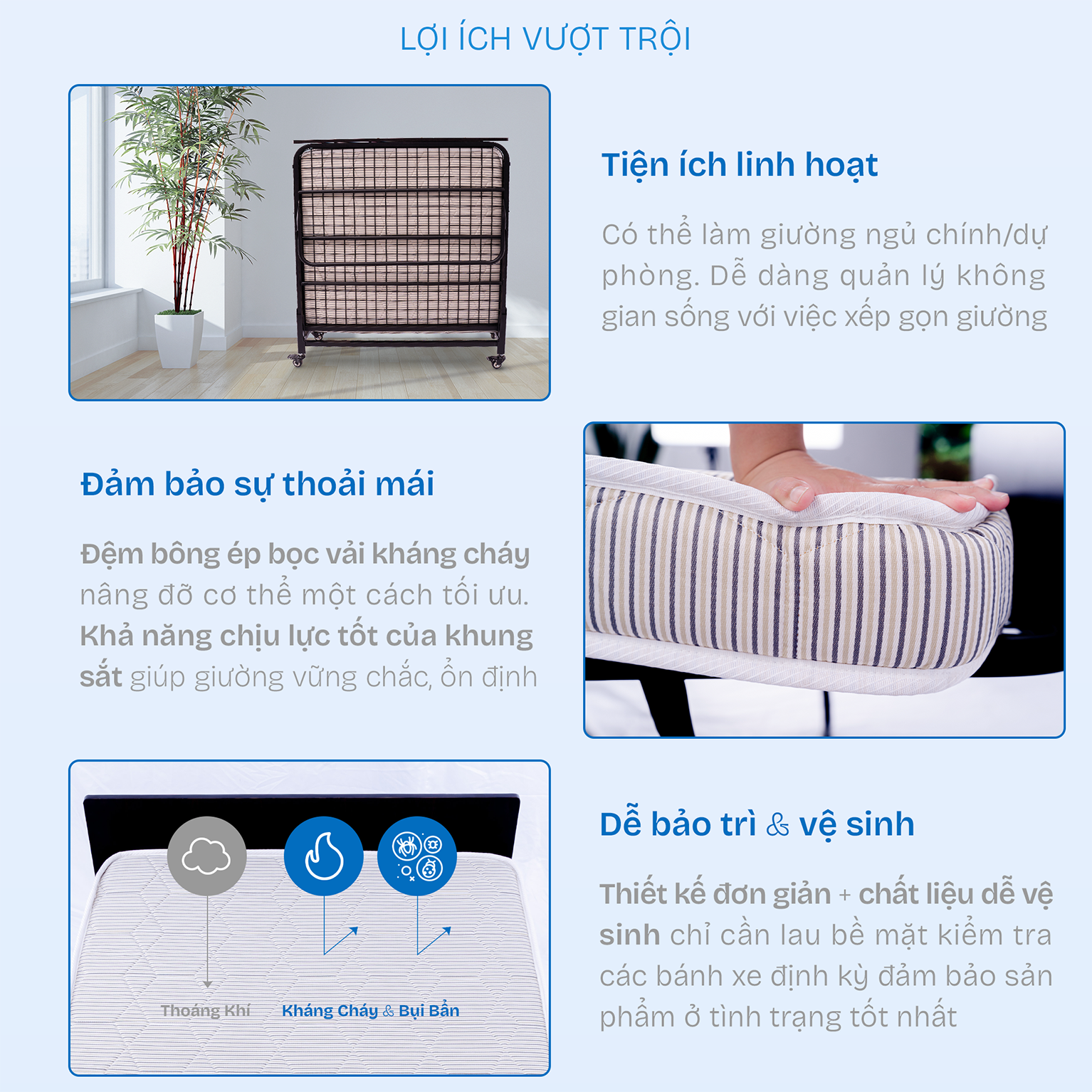 Đệm giường xếp CHU MY