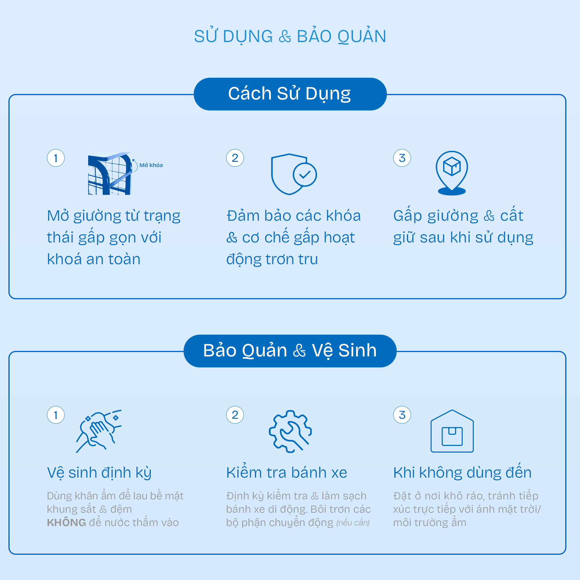 Kích thước giường xếp CHU MY