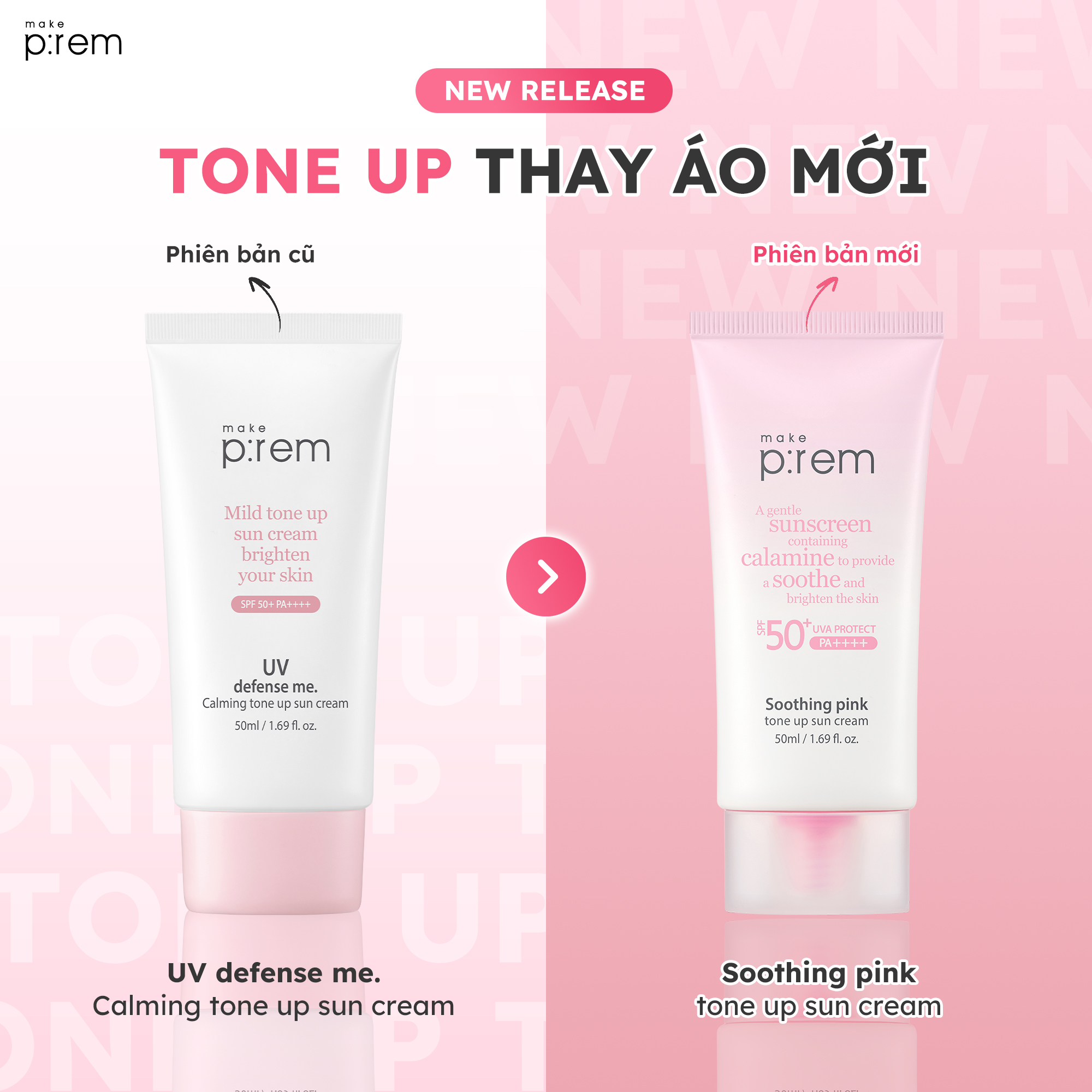 Mô tả Kem Chống Nắng Vật Lý Make Prem UV defense me Calming Cream Make P:rem 50ml - 3