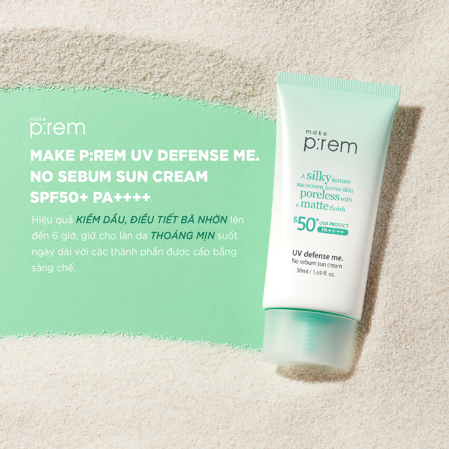 Mô tả Kem Chống Nắng Vật Lý Make Prem UV defense me Calming Cream Make P:rem 50ml - 5