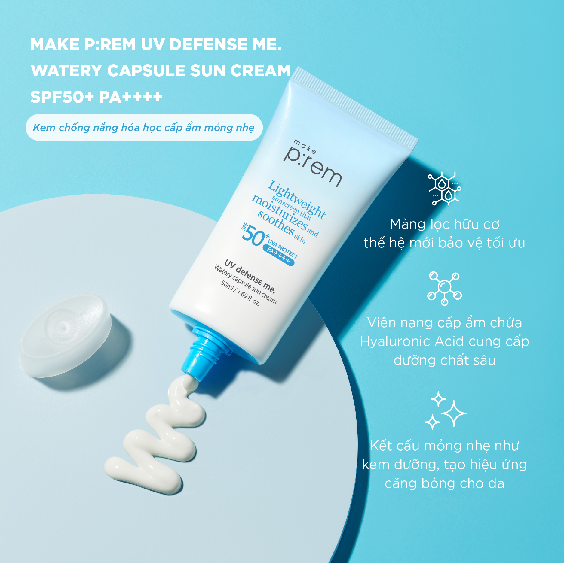 Mô tả Kem Chống Nắng Vật Lý Make Prem UV defense me Calming Cream Make P:rem 50ml - 6