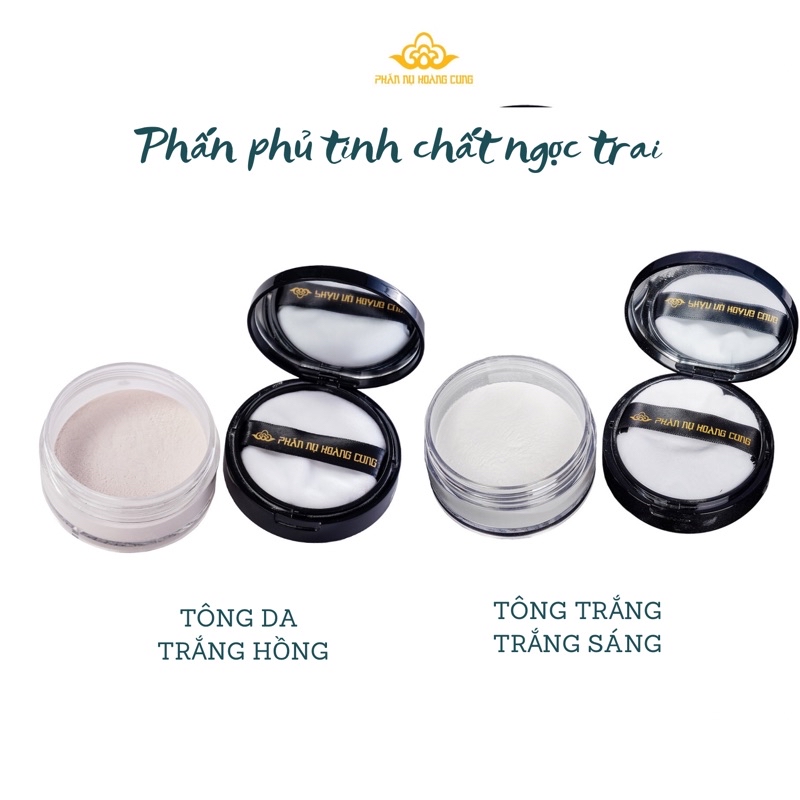 Mô tả Phấn Phủ Ngọc Trai Phấn Nụ Hoàng Cung màu trắng/ màu da - 2