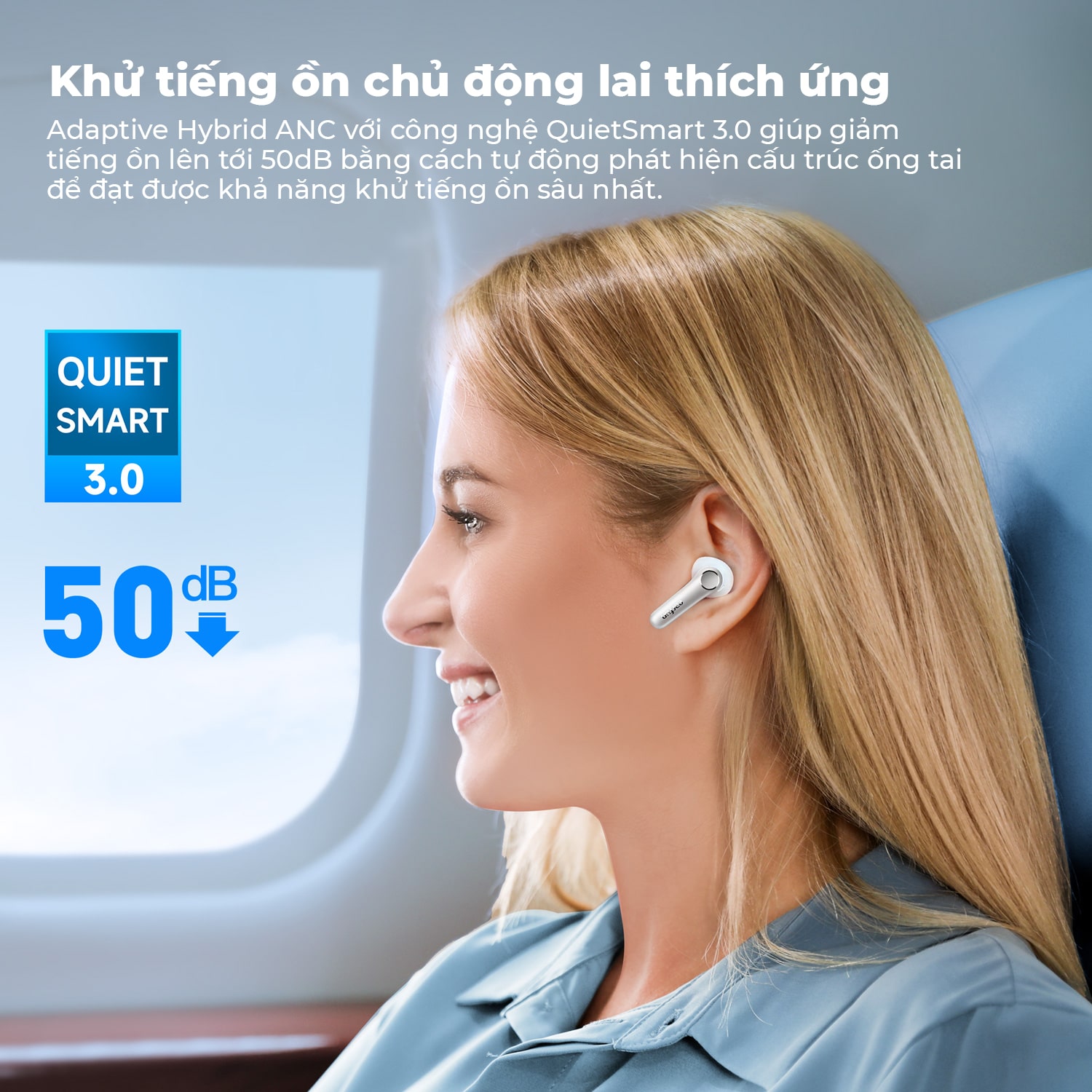 Mô tả Tai nghe True Wireless Earfun Air Pro 4 bluetooth 5.4 chống ồn Ultra ANC 50dB âm LDAC Aptx Lossless - 2