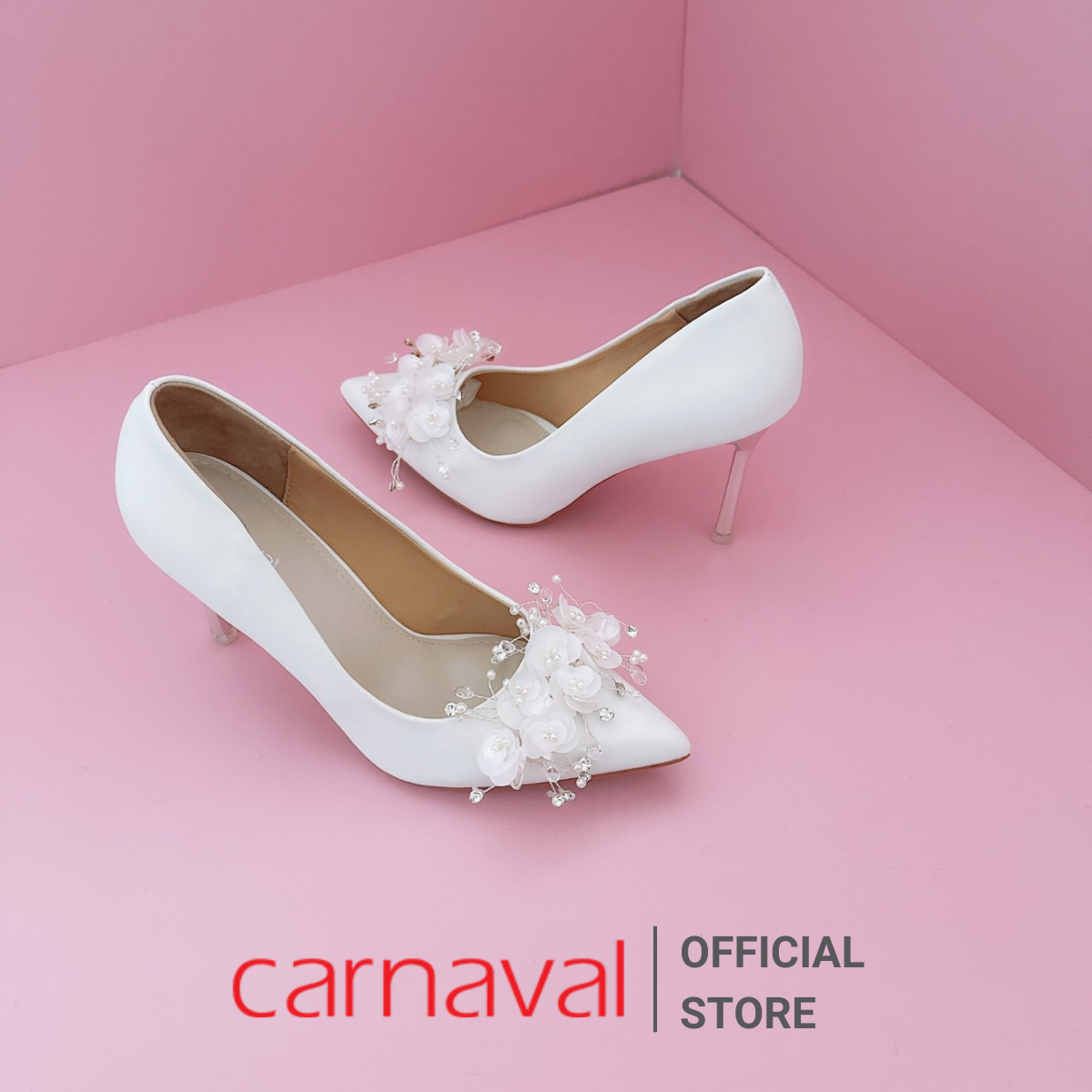 Mô tả Giày Cao Gót Cưới Carnaval Đính Hoa Thủ Công - Nét Thanh Lịch và Sang Trọng Dành Cho Cô Dâu - VS46 - 3