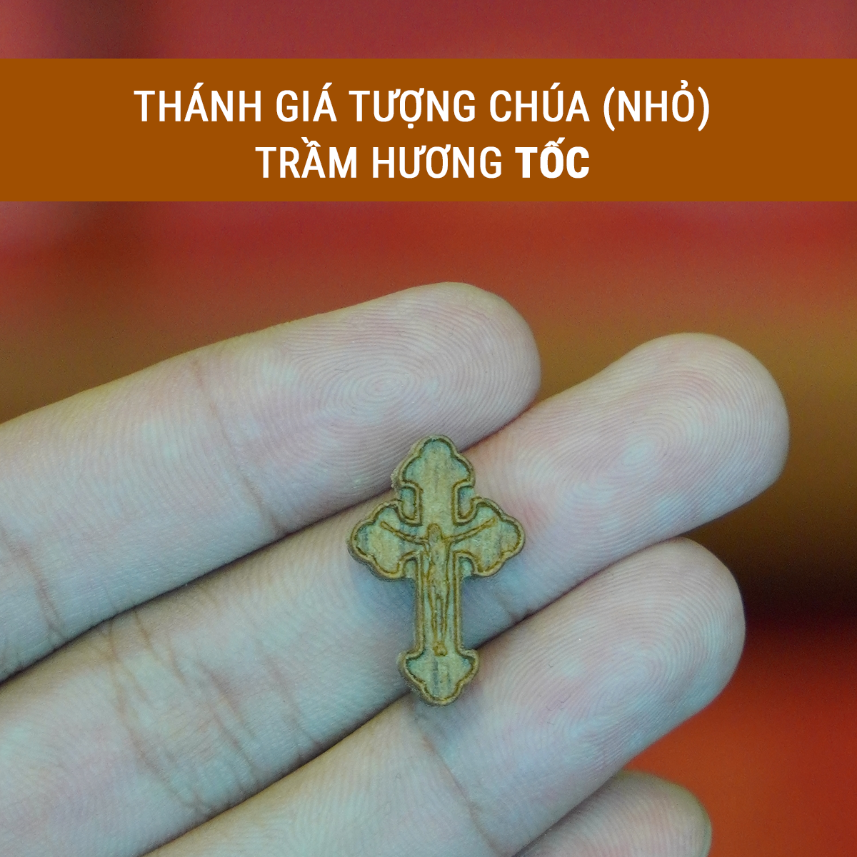 Mô tả Mặt thánh giá trầm hương đeo tay, đeo cổ cho người Công Giáo - Xưởng Mộc Việt - 3