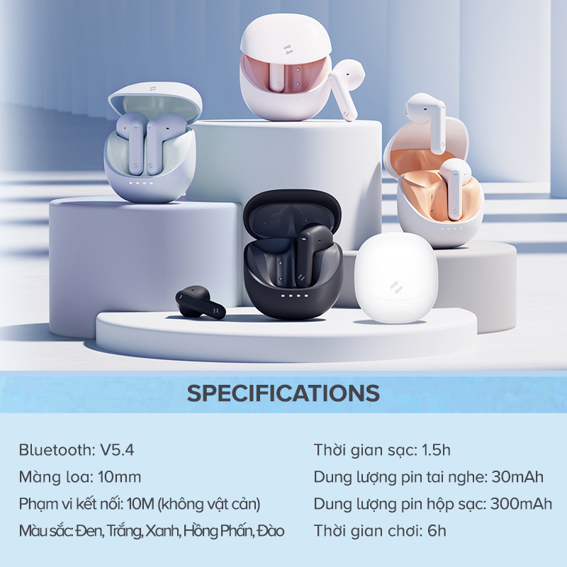 Mô tả Tai nghe Havit TW931 | Thiết kế công thái học - Nghe nhạc lên đến 6h | Màng loa 10mm - Bluetooth V5.4 | BH 12 tháng - 1