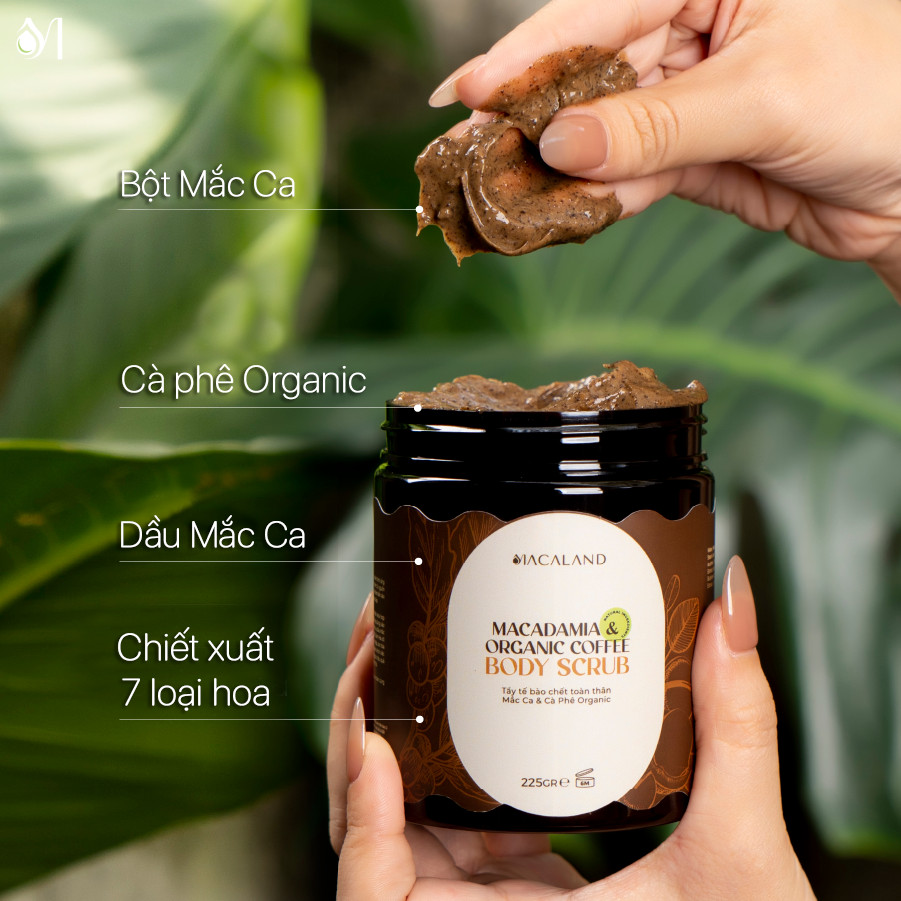 Mô tả Tẩy Tế Bào Chết Body Scrub Cà Phê Organic-Mắc Ca 235g/500g Macaland Dưỡng Ẩm Da Sáng Mịn - 4