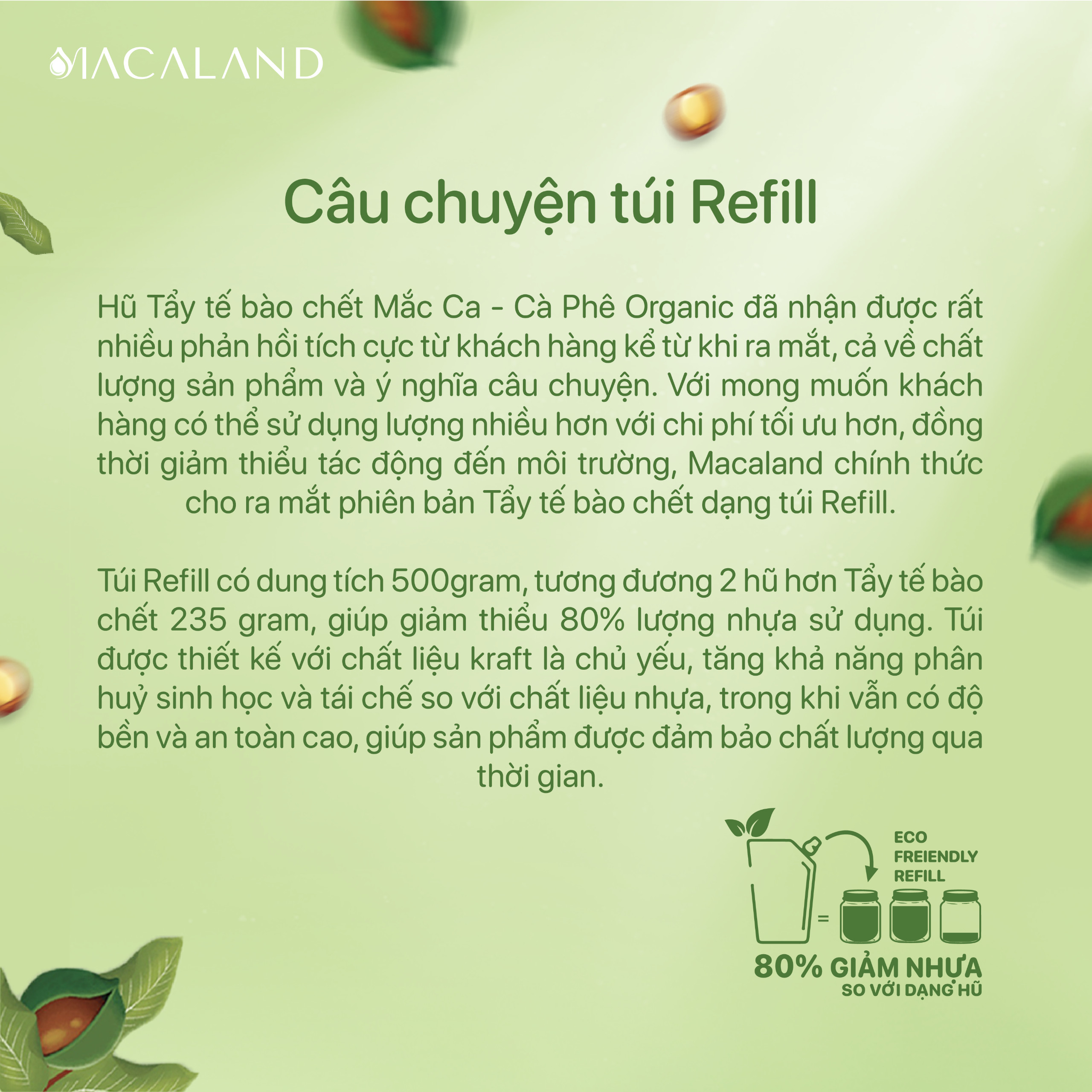 Mô tả Tẩy Tế Bào Chết Body Scrub Cà Phê Organic-Mắc Ca 235g/500g Macaland Dưỡng Ẩm Da Sáng Mịn - 2