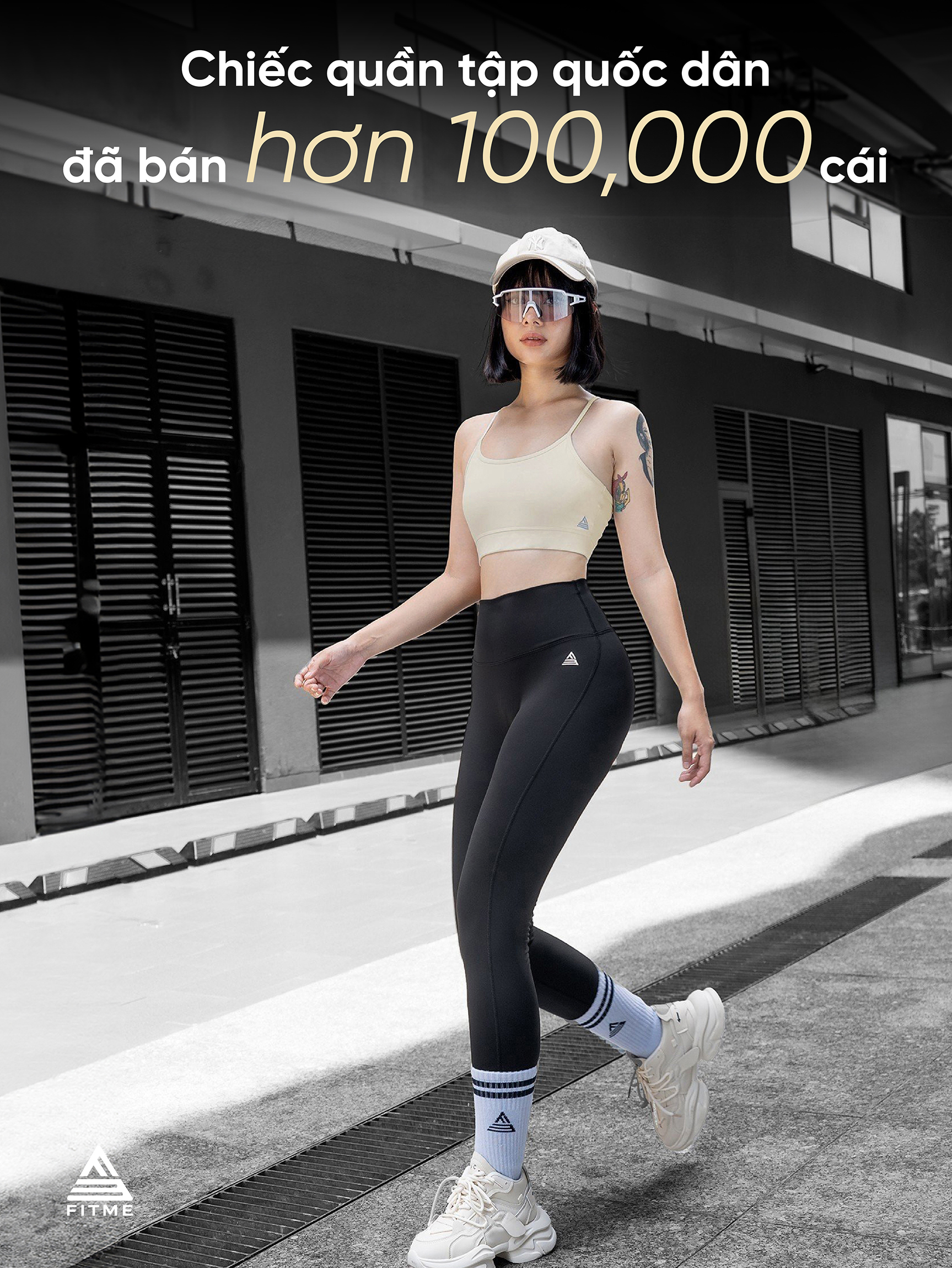Mô tả Quần tập gym yoga legging nữ cạp cao Fitme Zeta vải 2 lớp nâng v3 tôn dáng cao cấp QDZT - 1