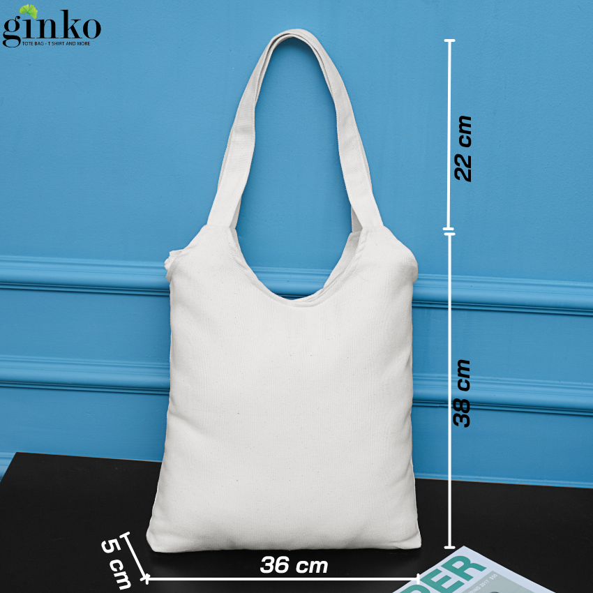 Mô tả Túi Tote Đeo Vai  GINKO Có Khóa Kéo Miệng Túi In Hình LIFE IS COOL AND SO ARE YOU (KT 36x38x5cm) M30 - 1