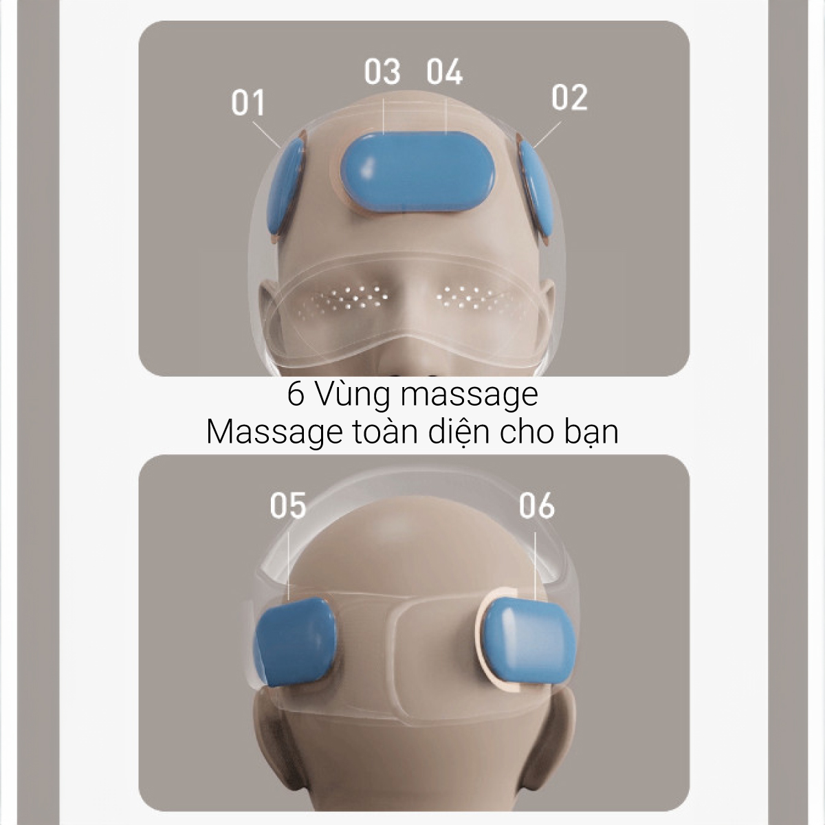 Mô tả Máy massage đầu tích hợp massage mắt Lescolton mát xa đầu, mát xa mắt giúp thư giãn , giảm đau mỏi, ngủ ngon giấc hơn - 6
