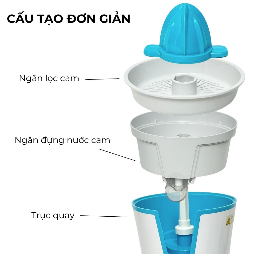 Mô tả Máy vắt cam tự động công nghệ vắt đảo chiều DAEWOO DEM-JK580 200ml, công suất 40W, tiết kiệm điện năng - 3