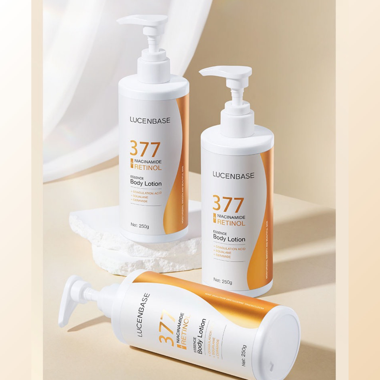 Sữa dưỡng thể 377 Niacinamide Retinol LUCENBASE hỗ trợ khóa ẩm làm sáng ...