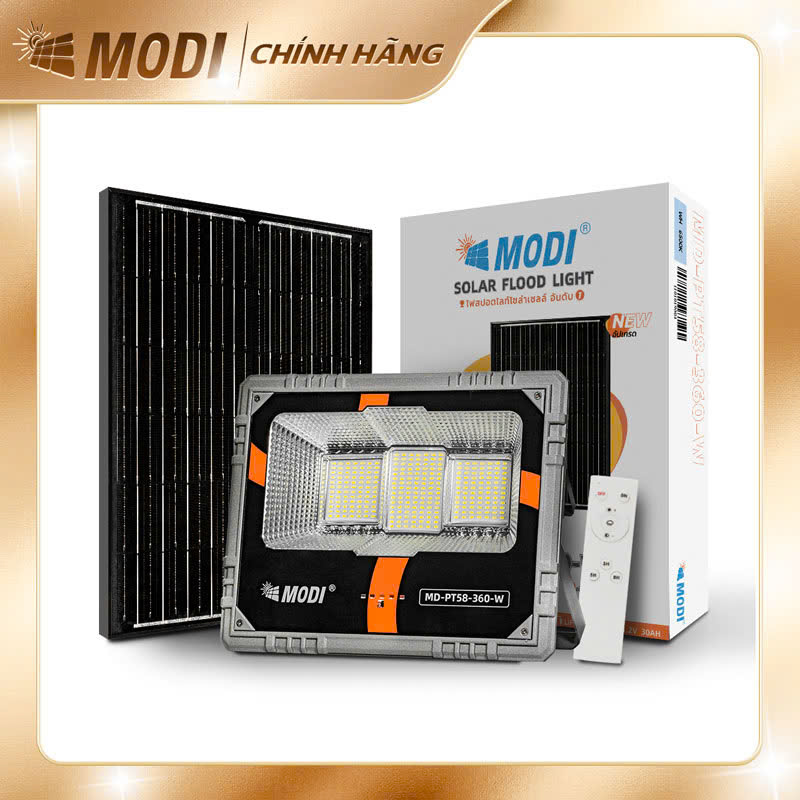 Mô tả Đèn Pha Led Năng Lượng Mặt Trời Modi Solar Vỏ Nhôm Đúc Nâng Cấp Độ Sáng - 5