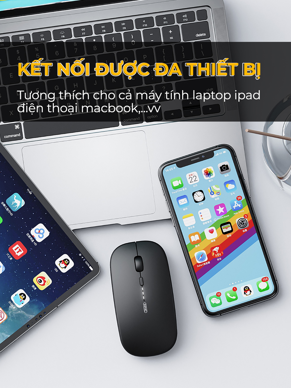 Chuột không dây SIDOTECH M1PRO led pin