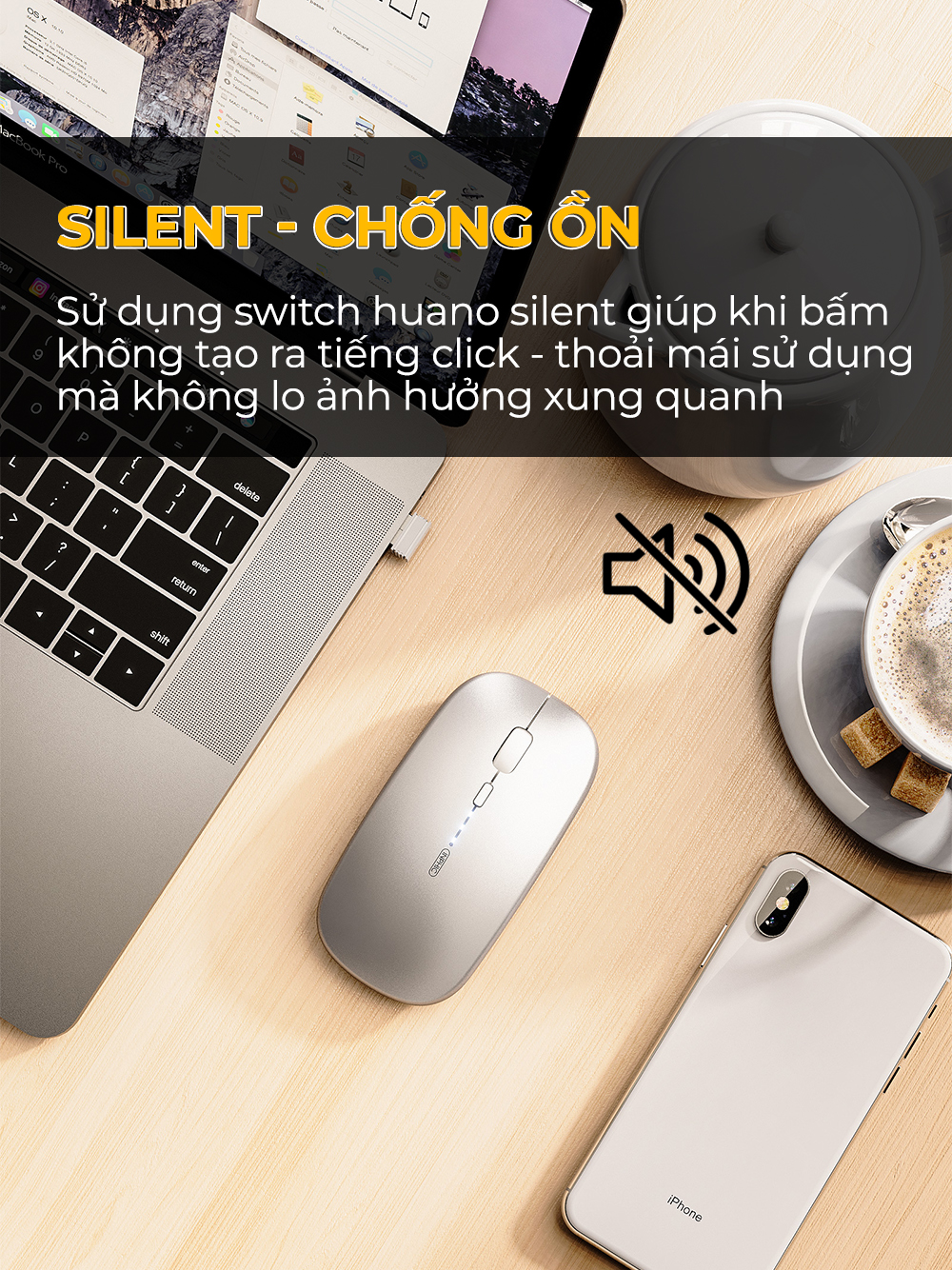 Chuột không dây SIDOTECH M1PRO tương thích laptop macbook ipad pc