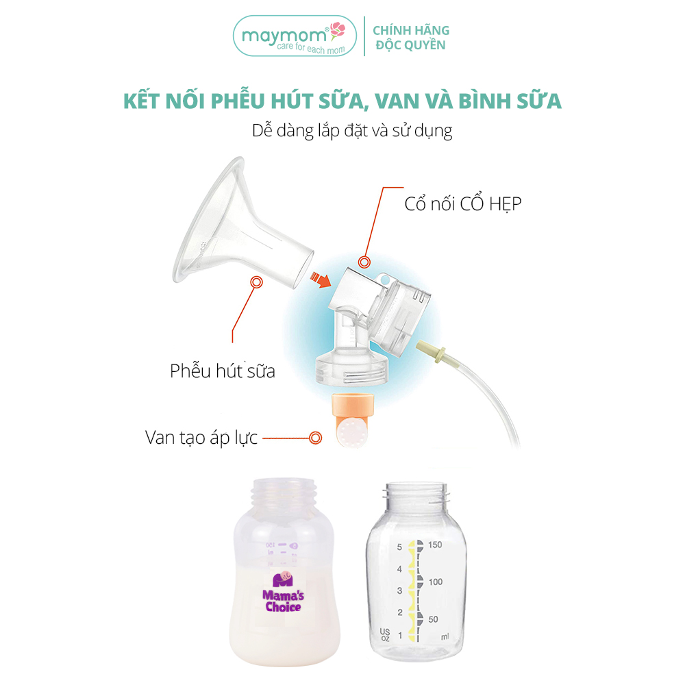 Mô tả Cổ Nối Phễu Maymom Myfit Loại Cổ Hẹp, Tương Thích Phễu Hút Sữa Medela, Pumpin, Lacteck, Mini Pum, Pumpa, Silicon - 3
