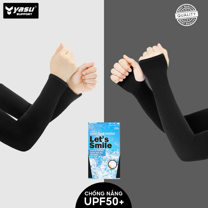 Mô tả Găng Tay Chống Nắng UV UPF50 Yasu Xỏ Ngón, Không Xỏ Ngón vải ice cool mát thoáng khi co giãn 4 chiều ( 1 cặp ) - 6