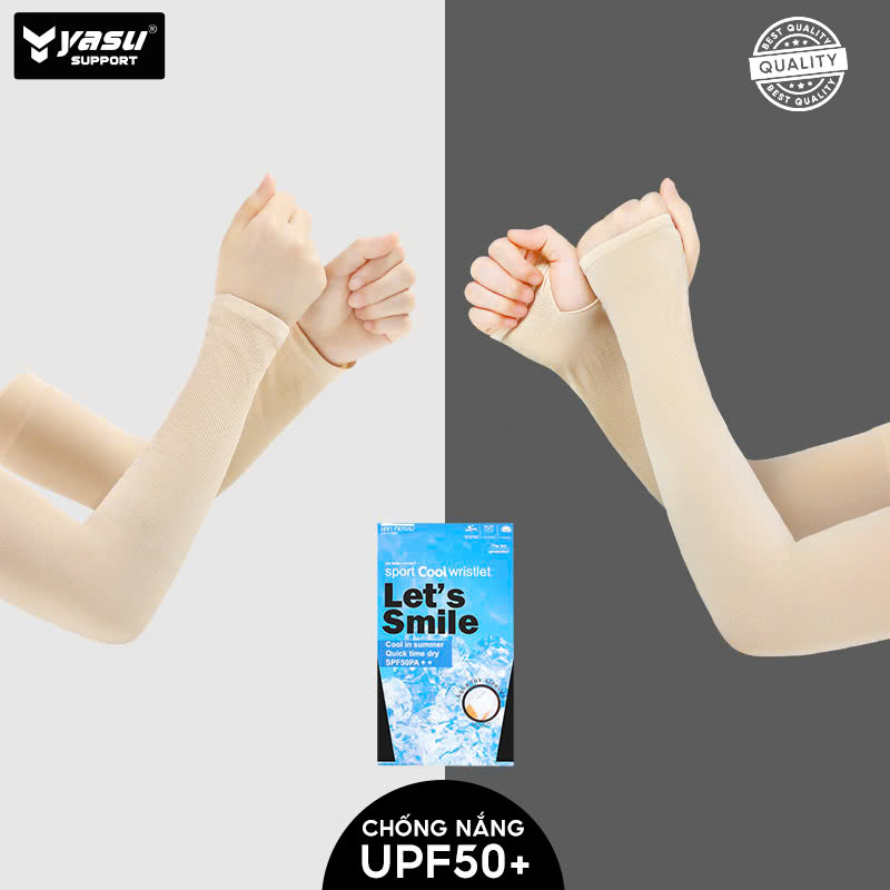 Mô tả Găng Tay Chống Nắng UV UPF50 Yasu Xỏ Ngón, Không Xỏ Ngón vải ice cool mát thoáng khi co giãn 4 chiều ( 1 cặp ) - 4