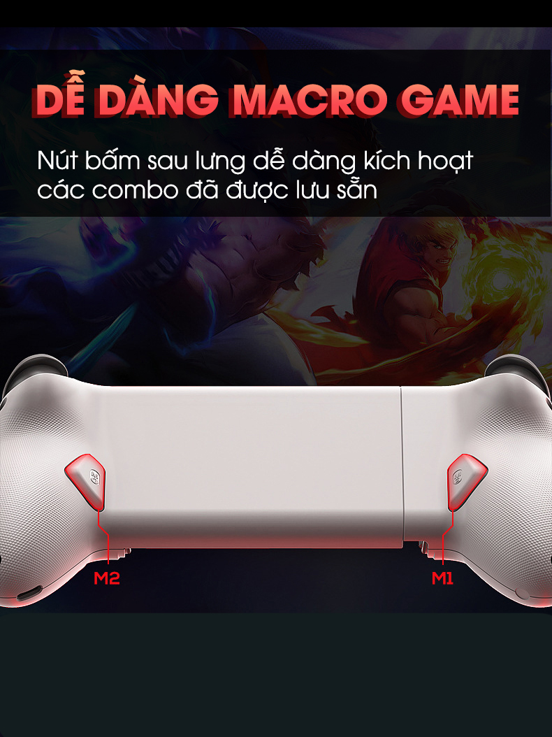 Mô tả Tay cầm chơi game MEMO S3 thế hệ mới hỗ trợ 1000hz đa dạng kết nối nhiều game moba console ổn định Liên quân genshin - 3
