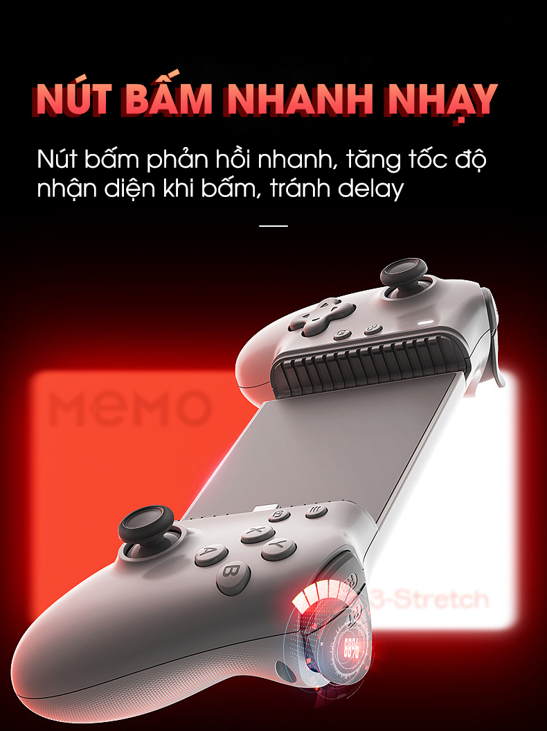 Mô tả Tay cầm chơi game MEMO S3 thế hệ mới hỗ trợ 1000hz đa dạng kết nối nhiều game moba console ổn định Liên quân genshin - 2