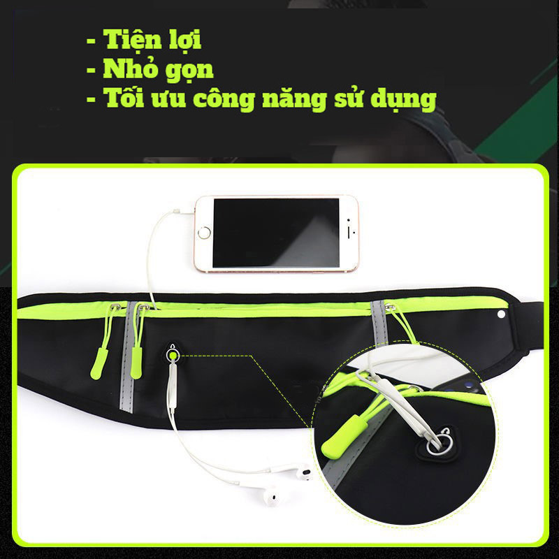 Mô tả Túi đeo bụng chạy bộ Prowin Fitness đựng nước đựng điện thoại chống nước phản quang - 2