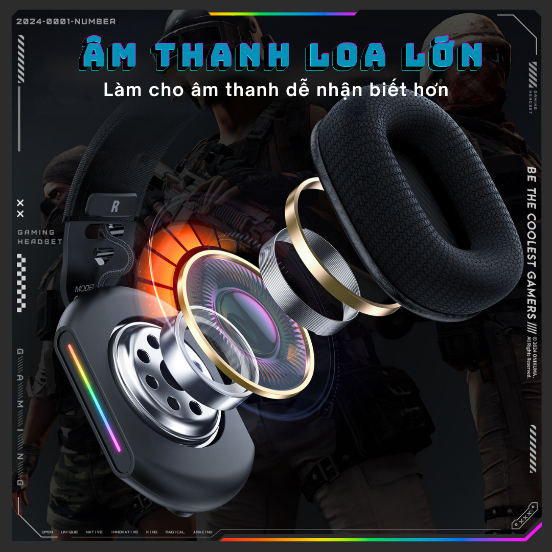 Âm thanh vòm 7.1 ONIKUMA X12