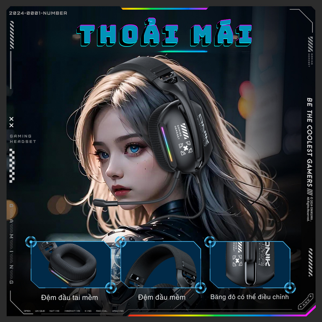 Tai nghe ONIKUMA X12 độ bền cao