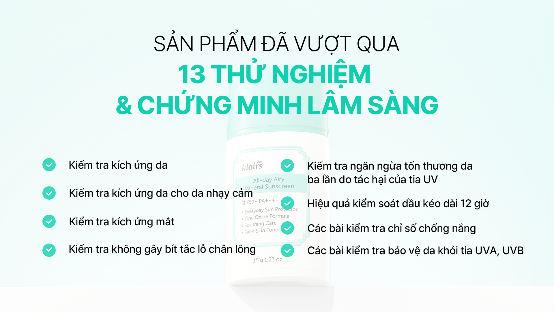Mô tả Kem chống nắng Dear, Klairs All-day Airy Mineral Sunscreen SPF50+ PA++++ 35g - 6