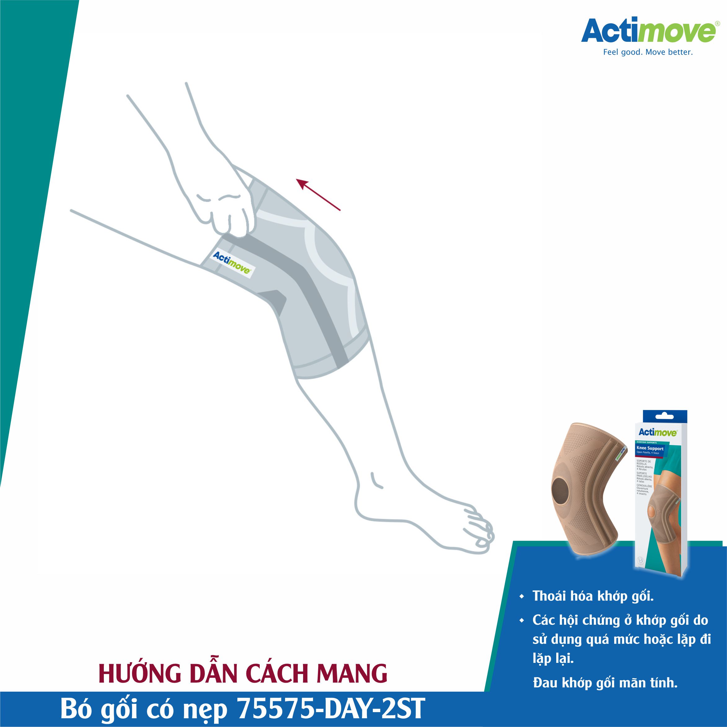 Mô tả Bó Gối Dạng Ống Có Nẹp Đàn Hồi Actimove, Màu Da [75575-DAY-2ST]. Nhập Khẩu Châu Âu (1 Cái) - 4