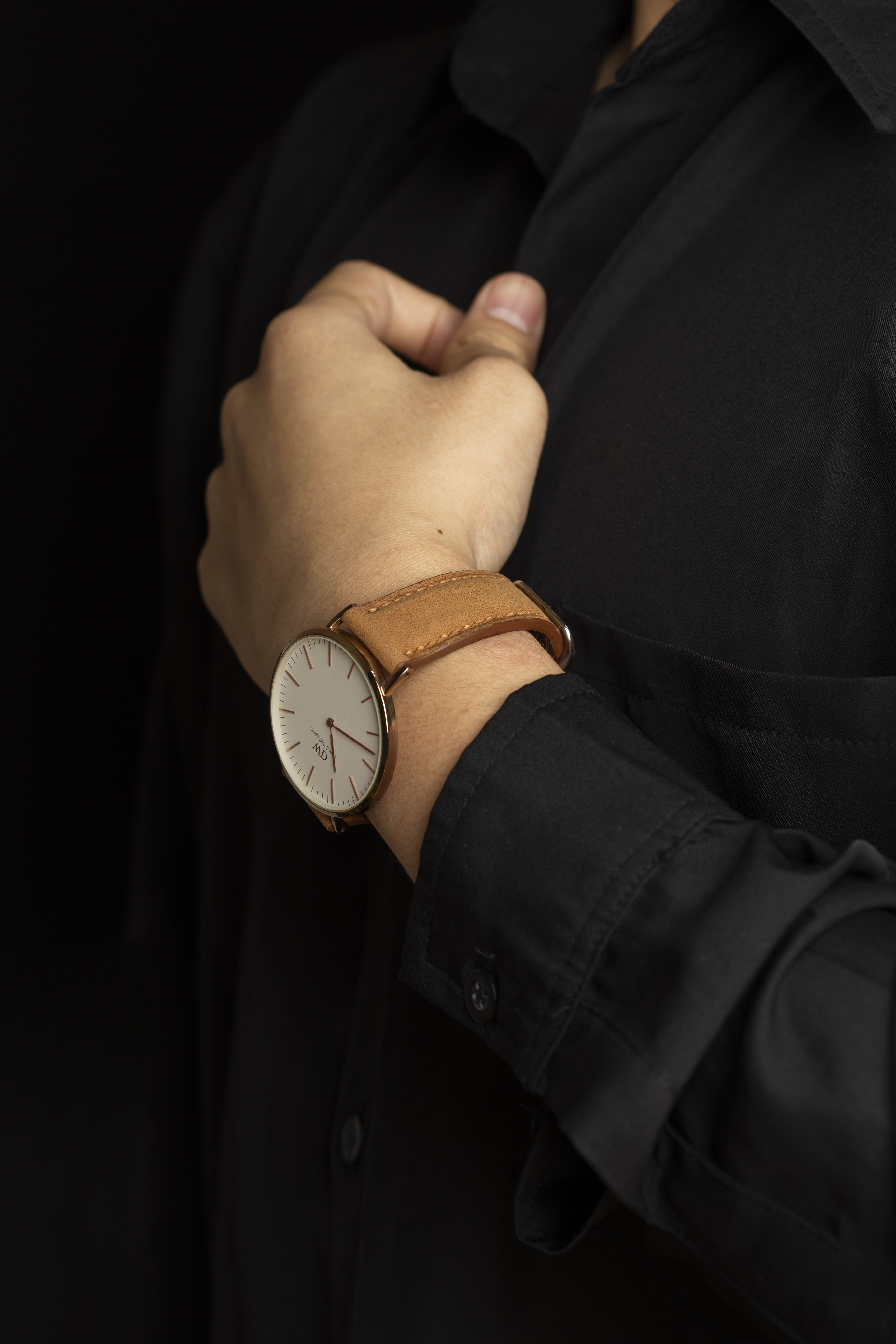 Mô tả Dây đồng hồ nam da sáp ngựa điên- khâu tay thủ công D111 size 18mm, 20mm, 22mm, 24mm-Bụi Leather - 8