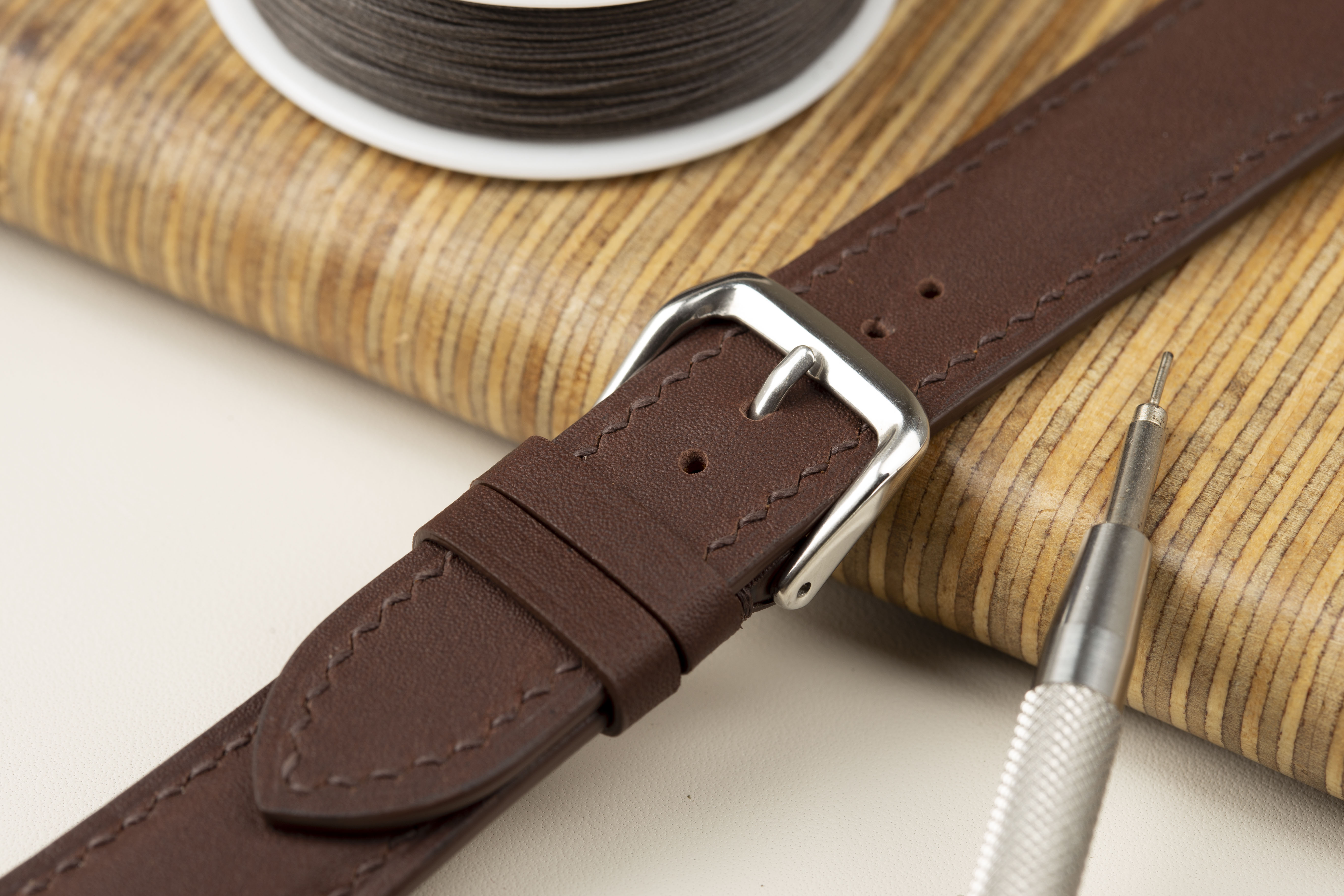 Mô tả Dây đồng hồ nam da sáp ngựa điên- khâu tay thủ công D111 size 18mm, 20mm, 22mm, 24mm-Bụi Leather - 10