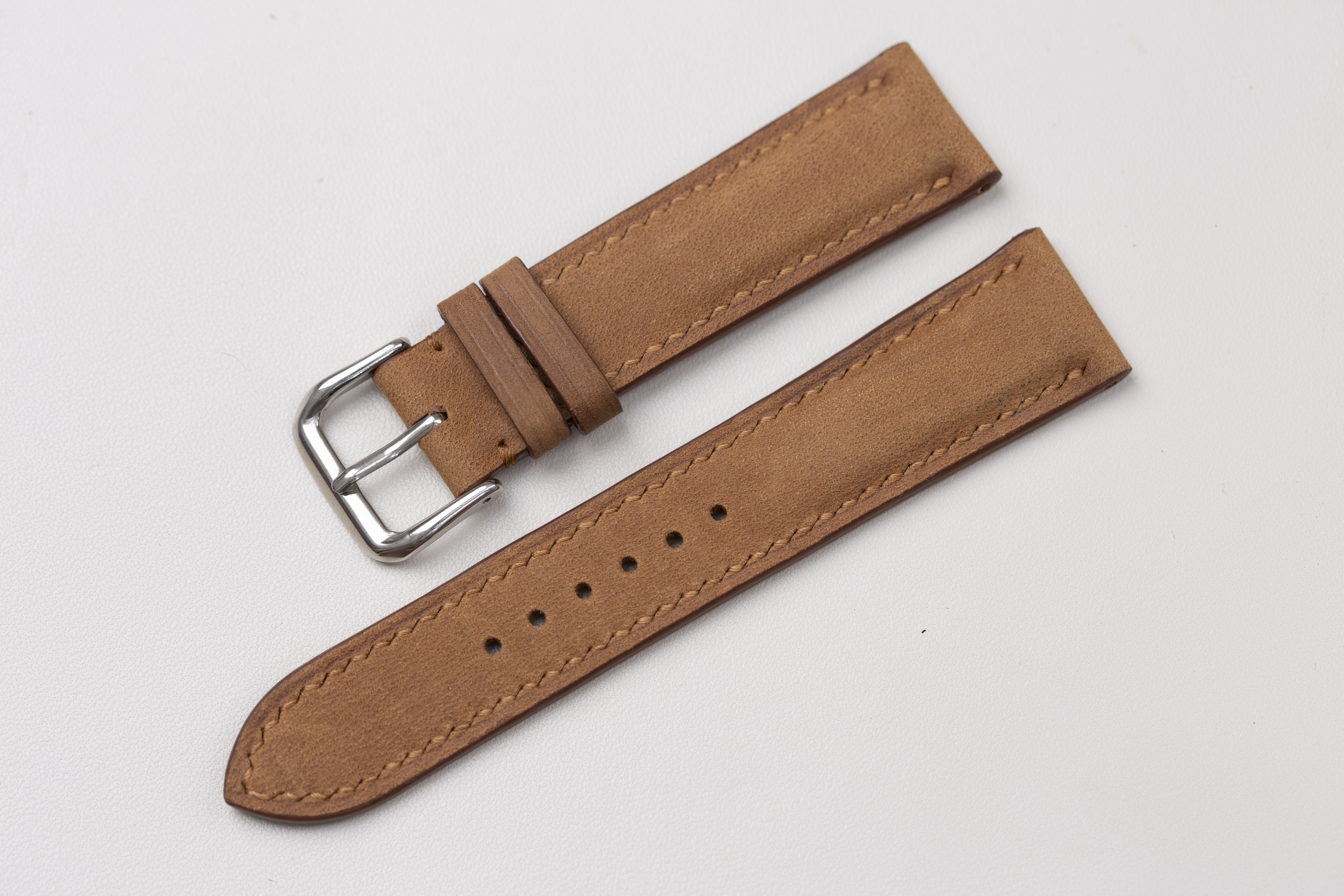 Mô tả Dây đồng hồ nam da sáp ngựa điên- khâu tay thủ công D111 size 18mm, 20mm, 22mm, 24mm-Bụi Leather - 12