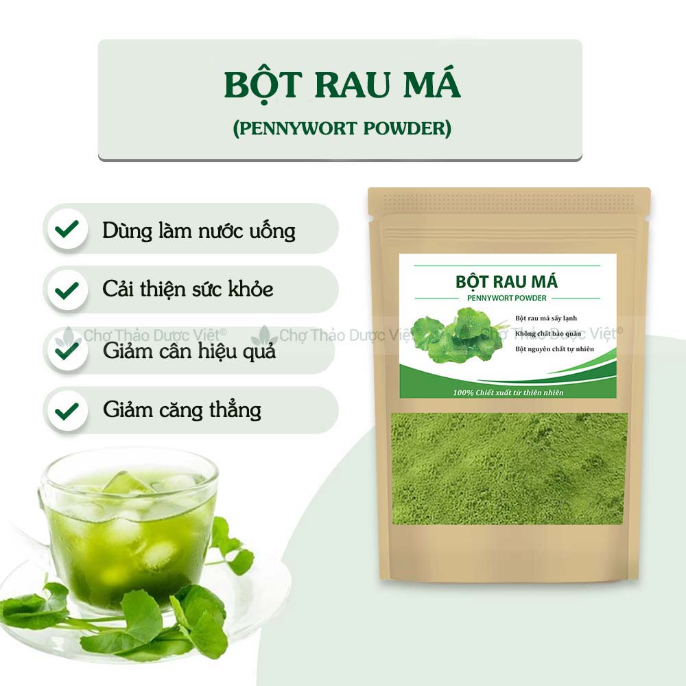 Bột rau má 100g, sấy lạnh nguyên chất, nước uống detox thanh lọc cơ thể ...