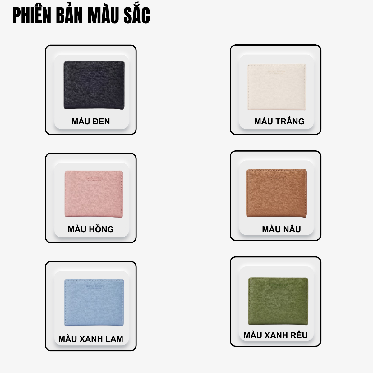 Ví Nữ Ngắn Mini Cầm Tay PERFECT FOR YOU PFY56 nhiều màu