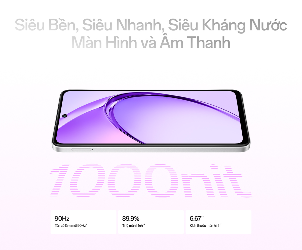 Mô tả Điện Thoại OPPO A3 (8GB/256GB) | Siêu bền | SUPERVOOC | Kháng nước và bụi  - Hàng chính hãng - 7