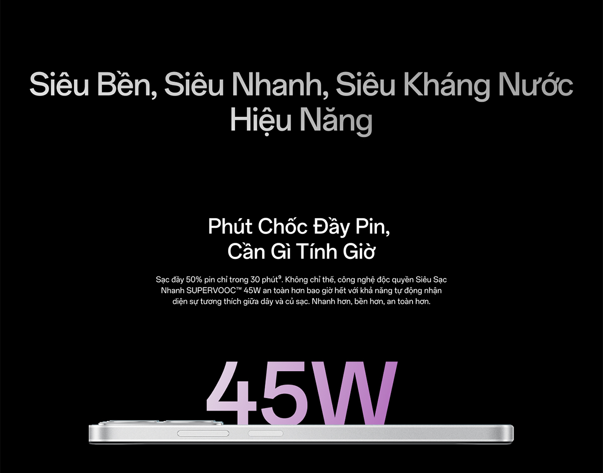 Mô tả Điện Thoại OPPO A3 (8GB/256GB) | Siêu bền | SUPERVOOC | Kháng nước và bụi  - Hàng chính hãng - 10