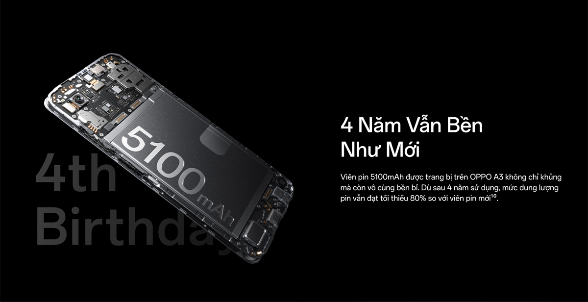 Mô tả Điện Thoại OPPO A3 (8GB/256GB) | Siêu bền | SUPERVOOC | Kháng nước và bụi  - Hàng chính hãng - 11