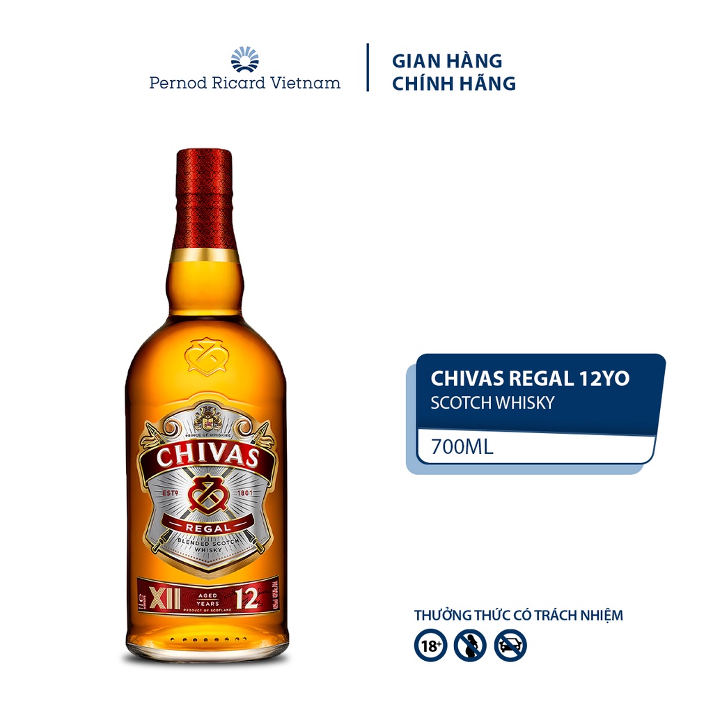 Mô tả Rượu Whisky Chivas Regal 12 Nồng Độ Alc 40% 700ml  kèm hộp - 1